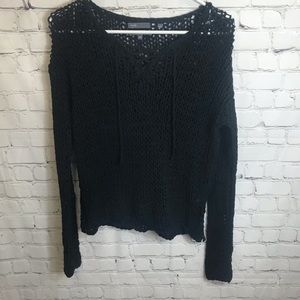 Vince Hand Knitted Black Long Sleeve Size XS
